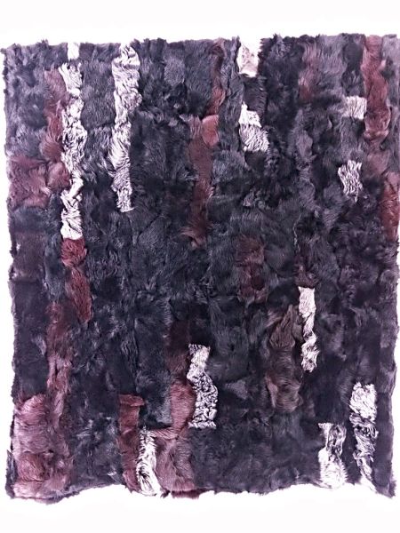 schwarze Toscana Lammfelldecke, Multicolor, 140 mal 200cm